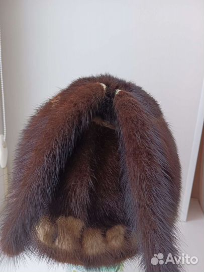 Зимняя норковая женская шапка