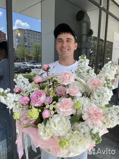 Корзина цветов. Бесплатная доставка цветы