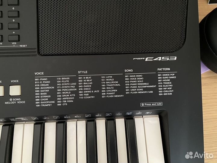 Синтезатор yamaha psr e453