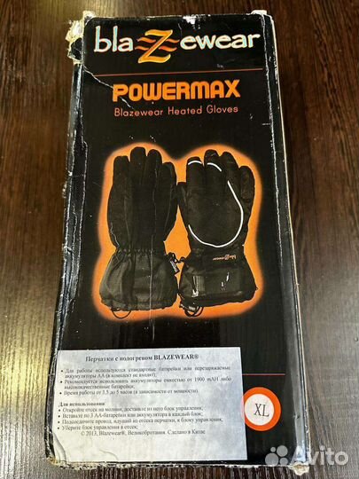 Перчатки с подогревом Blazewear powermax