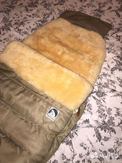 Зимний конверт на Овчине для коляски, машины