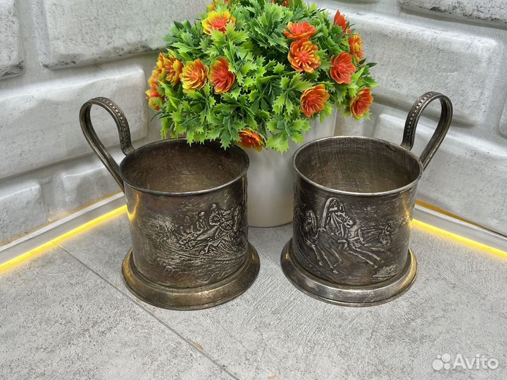 И. 14916 Подстаканник Мельхиор Троица