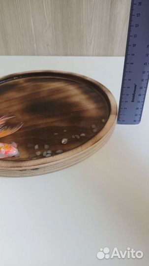 Поднос деревянный с эпоксидной смолой