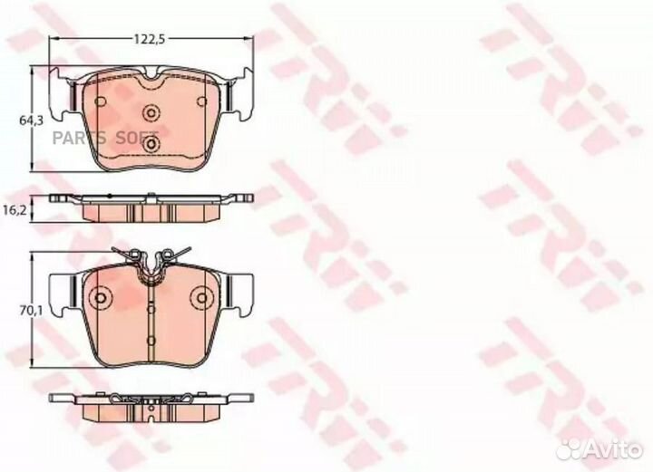 TRW GDB2154 Колодки торм.зад