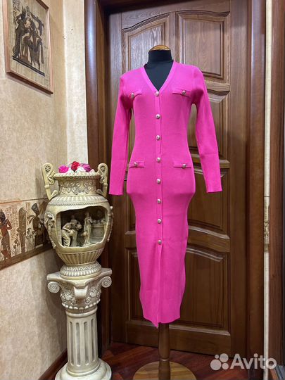 Платье трикотажное под Balmain