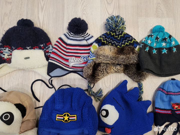 Зимние шапки для мальчика, варежки
