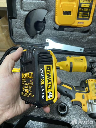 Набор DeWalt аккумляторный гайковерт и ушм