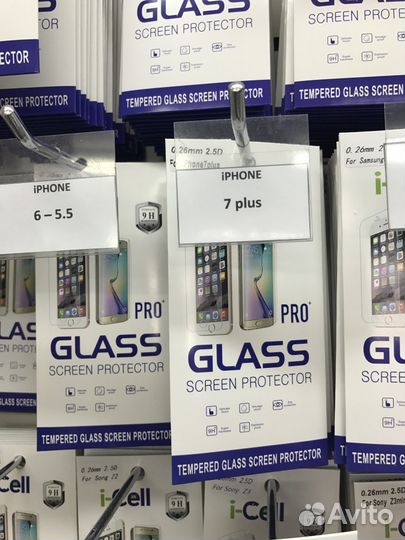 Защитные плёнки, стёкла на apple 4/4s/5/5s/6/6+ /7
