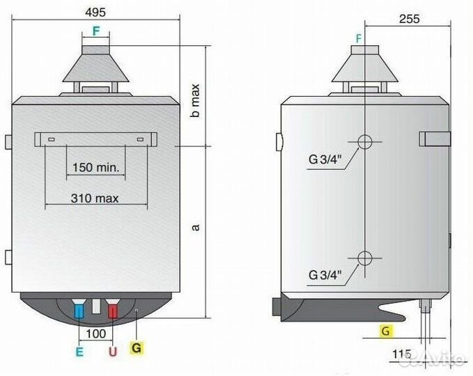 Водонагреватель накопительный газовый Ariston supe