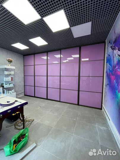 Раздвижная перегородка с матовым стеклом