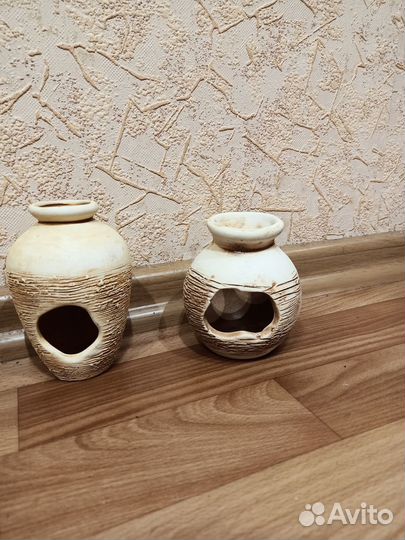 Декор в аквариум(кувшины,гроты-домики)