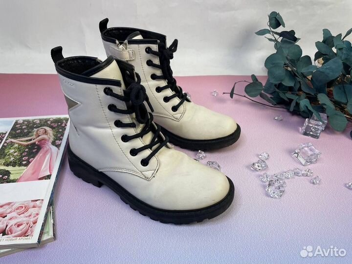 Ботинки детские geox 32 демисезонные белые