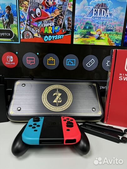 Nintendo switch 2 rev + чехоо Zelda + игры
