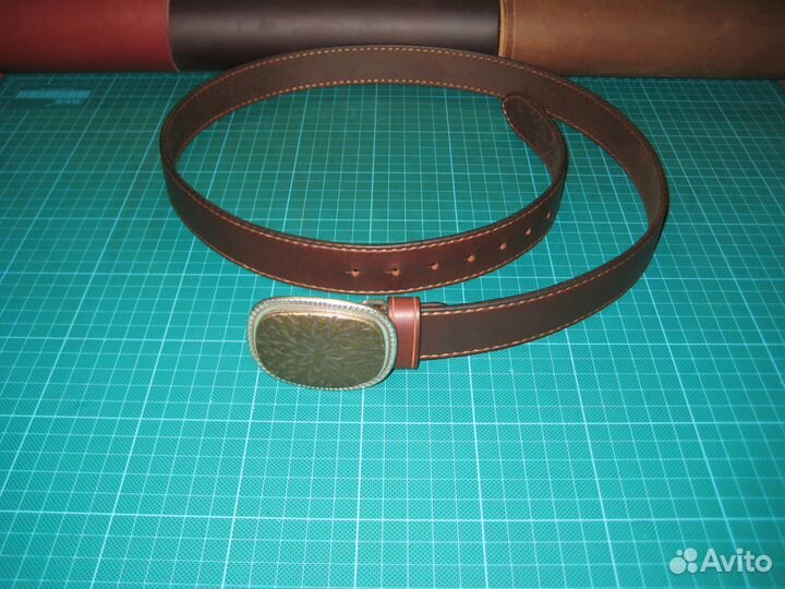 Ремень женский из натуральной кожи (ручная работа)