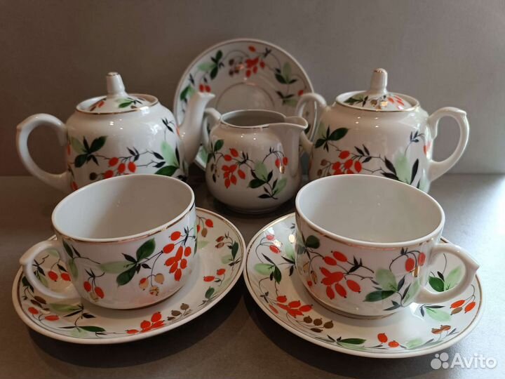 Чайный сервиз барбарис (Кизил) СССР