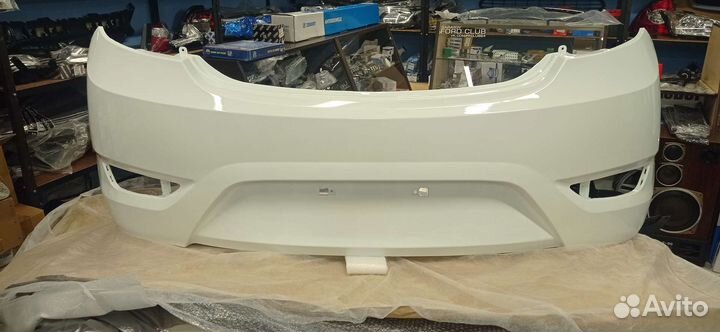 Бампер задний солярис хэтчбек solaris 10-14 белый