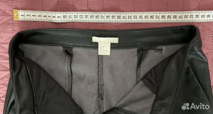 Кожаные брюки женские H&M Финляндия