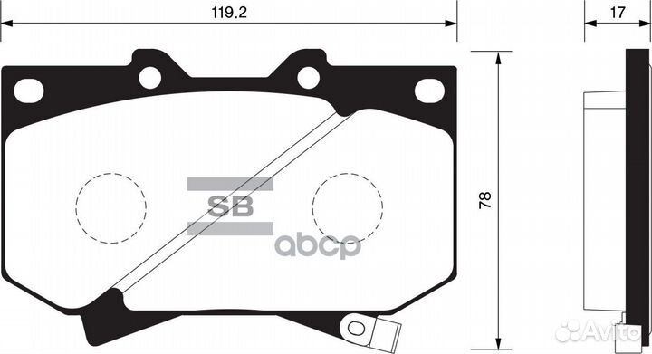 SP1422 колодки дисковые п.Toyota Land Cruiser