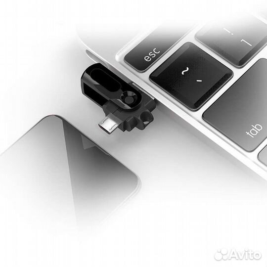 Переходник OTG (штекер USB/TF - штекер microUSB)