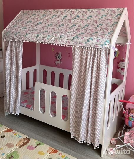 Детская кровать 80 160 домик