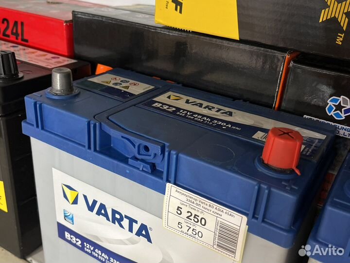 Varta 45 Ah (толстые клемы)
