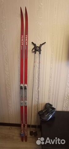 Лыжи беговые fisher и ботинки 43р