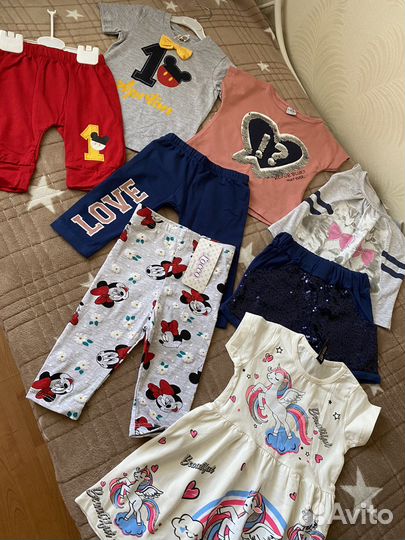 Пакет новых вещей для девочки 1-2 года