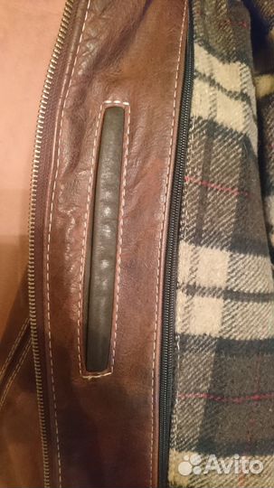 Винтажная кожаная куртка мужская 