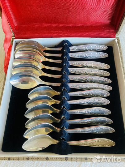 Набор мельхиоровых ложек чайные и кофейные СССР