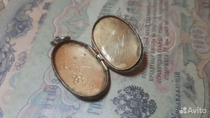 Локет кулон подвеска серебро 84 проба