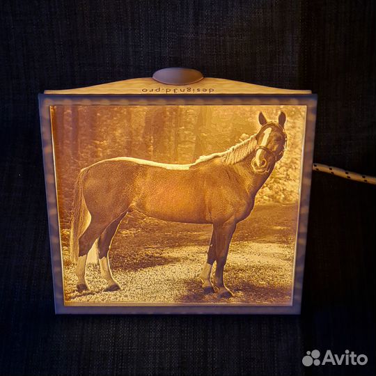 Ночник с любым фото (с зарядкой, розеткой, диммер)