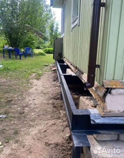 Замена венцов Подъем домов Ремонт фундамента