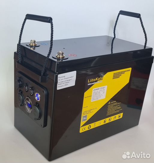 Аккумулятор Lifepo4 12В 200Ач с выходами 12В и Usb