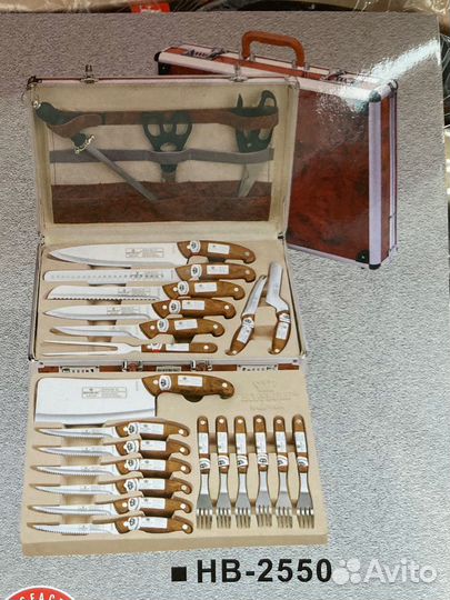 Набор ножей и вилок в кейсе Hoffburg