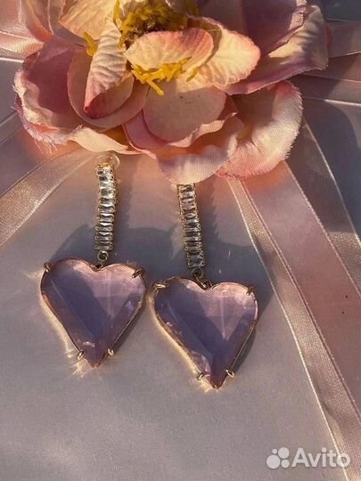 Серьги горный хрусталь