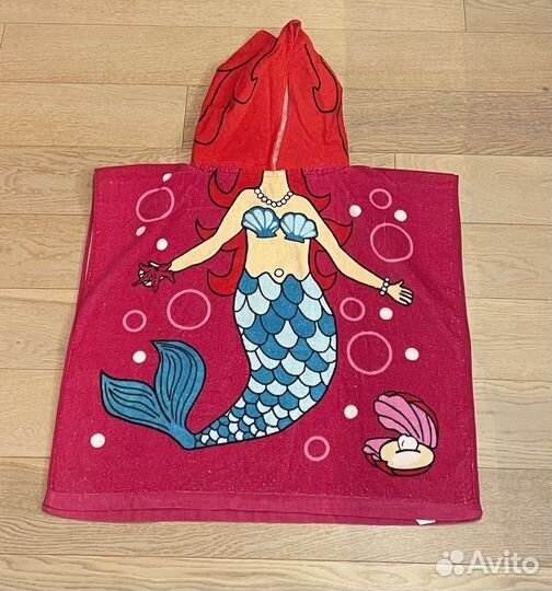 Пляжное полотенце пончо/накидка