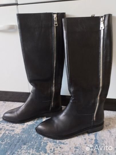 Сапоги осень весна женские 38 кожа натур
