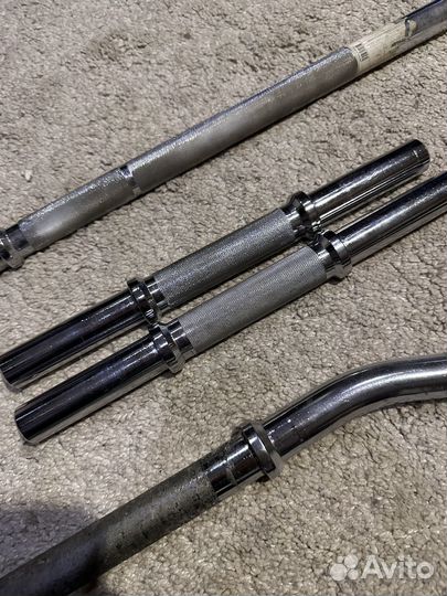 Штанга гриф блины зажимы