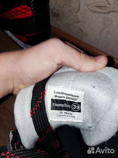Коньки хоккейные tech team gravity 39 размер