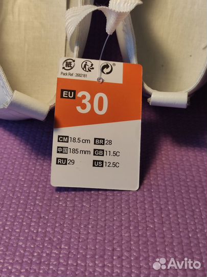 Чешки для детей Decathlon 30 размер Белые
