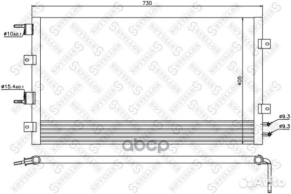10-45372-SX радиатор кондиционера Chrysler Str