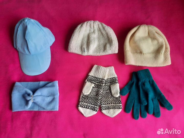 Шапки, шарфы,перчатки, женские