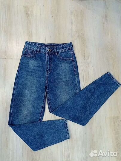 W25-26 42 S Высокие джинсы-бананы в идеальном сост