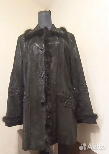 Куртка демисезонная, кожа крэк