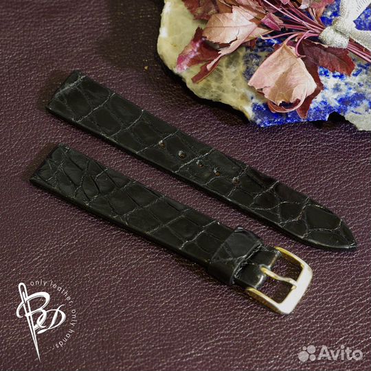Женский handmade ремешок, кожа крокодила