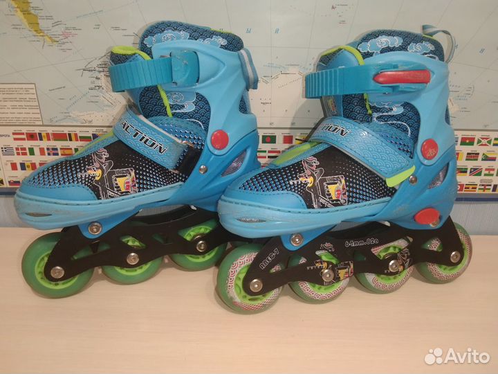 Коньки роликовые светящиеся