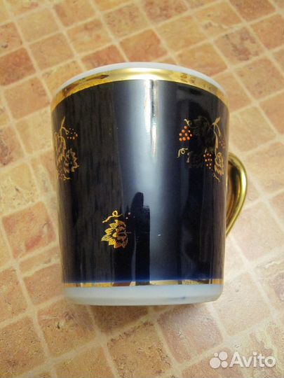 Чашки и сахарница кобальт