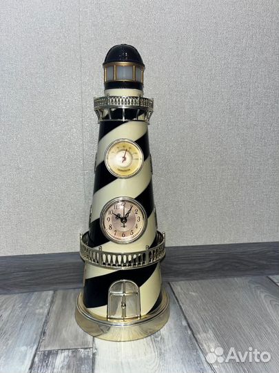 Термометр маяк с часами