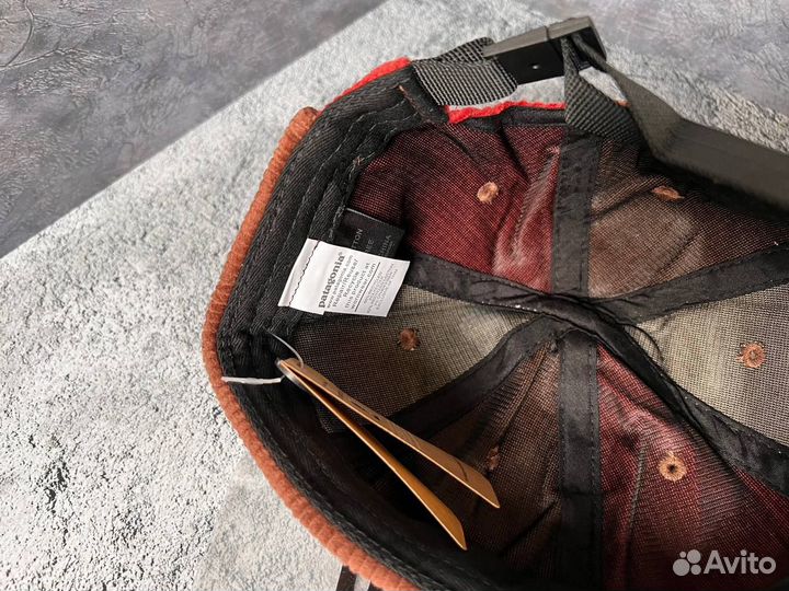 Кепка докер Patagonia вельвет бордо без козырька