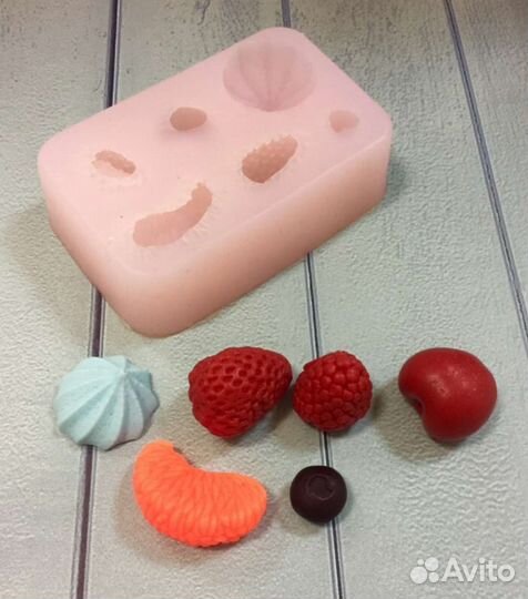 Формы для мыла (ягоды, орехи, зефир, тарталетка)